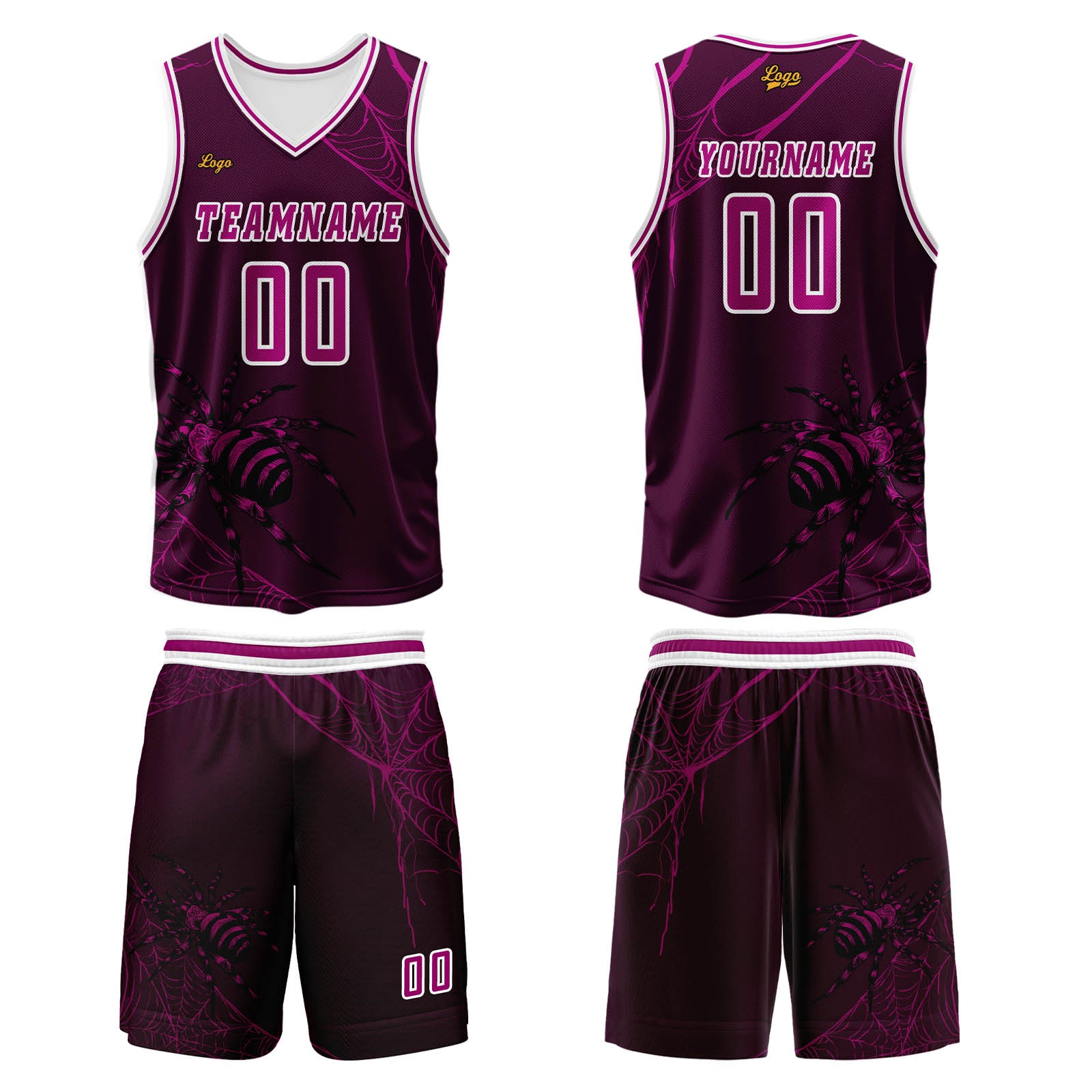 Custom Rose Purple Basketball Jersey Uniform Suit Printed Your Logo Name Number enthsush