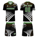 Custom Brown Green Jerseys for Men Women Personalized Soccer Uniforms for Adult and Kid