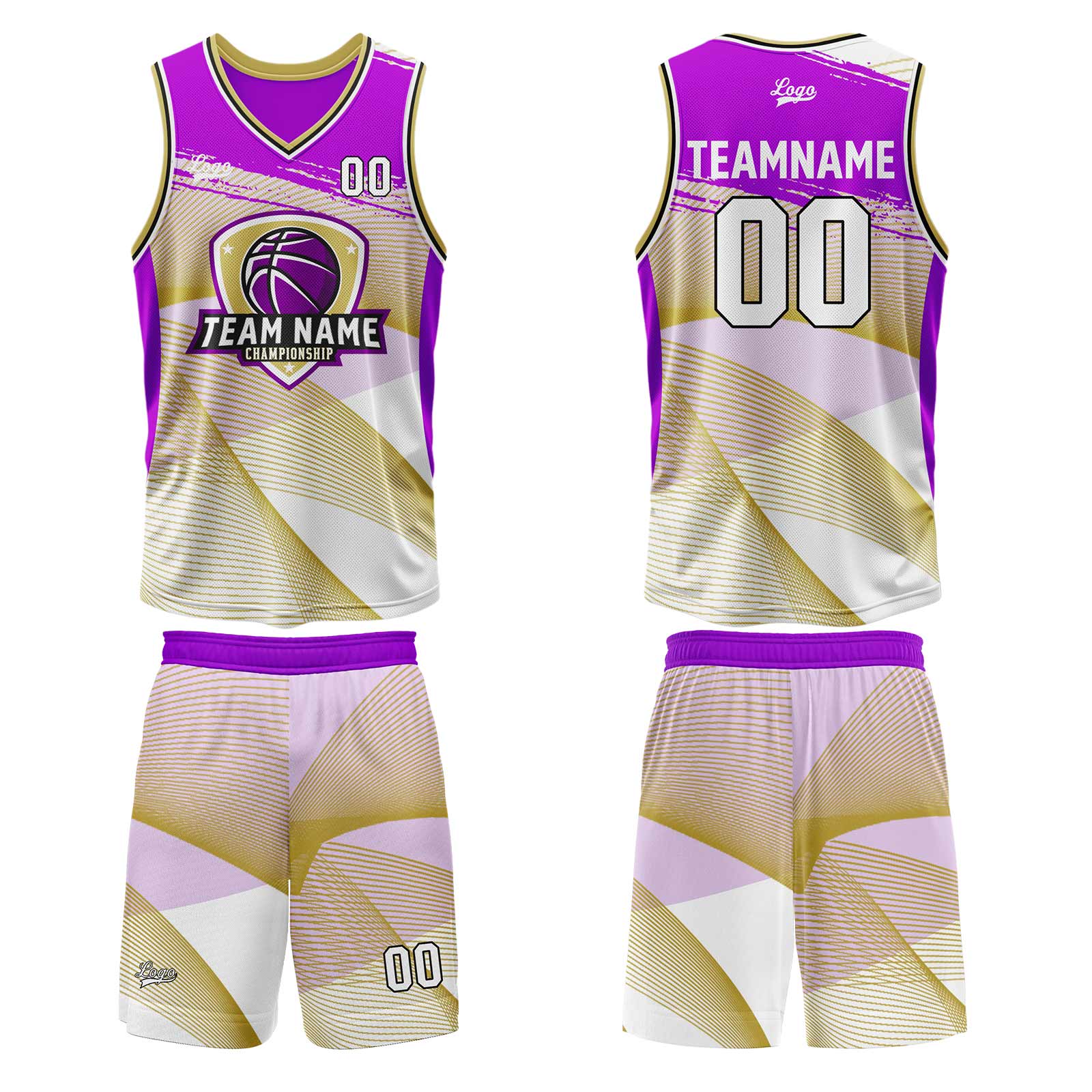 Custom Purple Basketball Jersey Uniform Suit Printed Your Logo Name Number enthsush