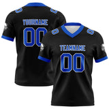 Custom Black Blue Football Jersey Personalized Football Shirts for Men Women  Printed Team Name Number Logo