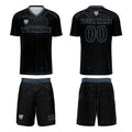 Custom Black Haze Blue Soccer Jerseys for Men Women Personalized Soccer Uniforms for Adult and Kid enthsush