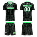 Custom Black Green Jerseys for Men Women Personalized Soccer Uniforms for Adult and Kid enthsush