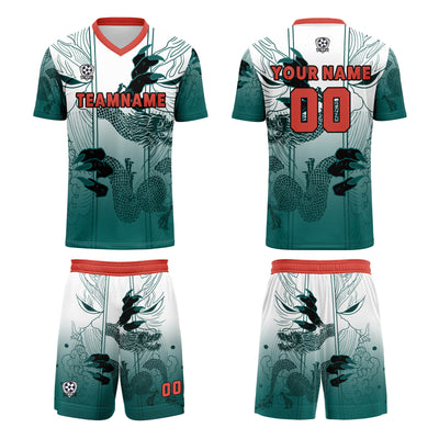 Custom White Light Green Jerseys for Men Women Personalized Soccer Uniforms for Adult and Kid enthsush