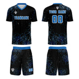 Custom Blue Jerseys for Men Women Personalized Soccer Uniforms for Adult and Kid