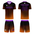 Custom Orange Purple Jerseys for Men Women Personalized Soccer Uniforms for Adult and Kid enthsush