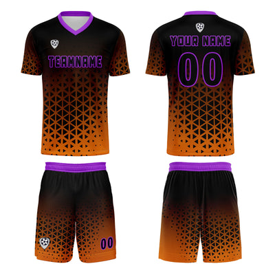 Custom Orange Purple Jerseys for Men Women Personalized Soccer Uniforms for Adult and Kid enthsush