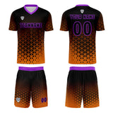 Custom Orange Purple Jerseys for Men Women Personalized Soccer Uniforms for Adult and Kid