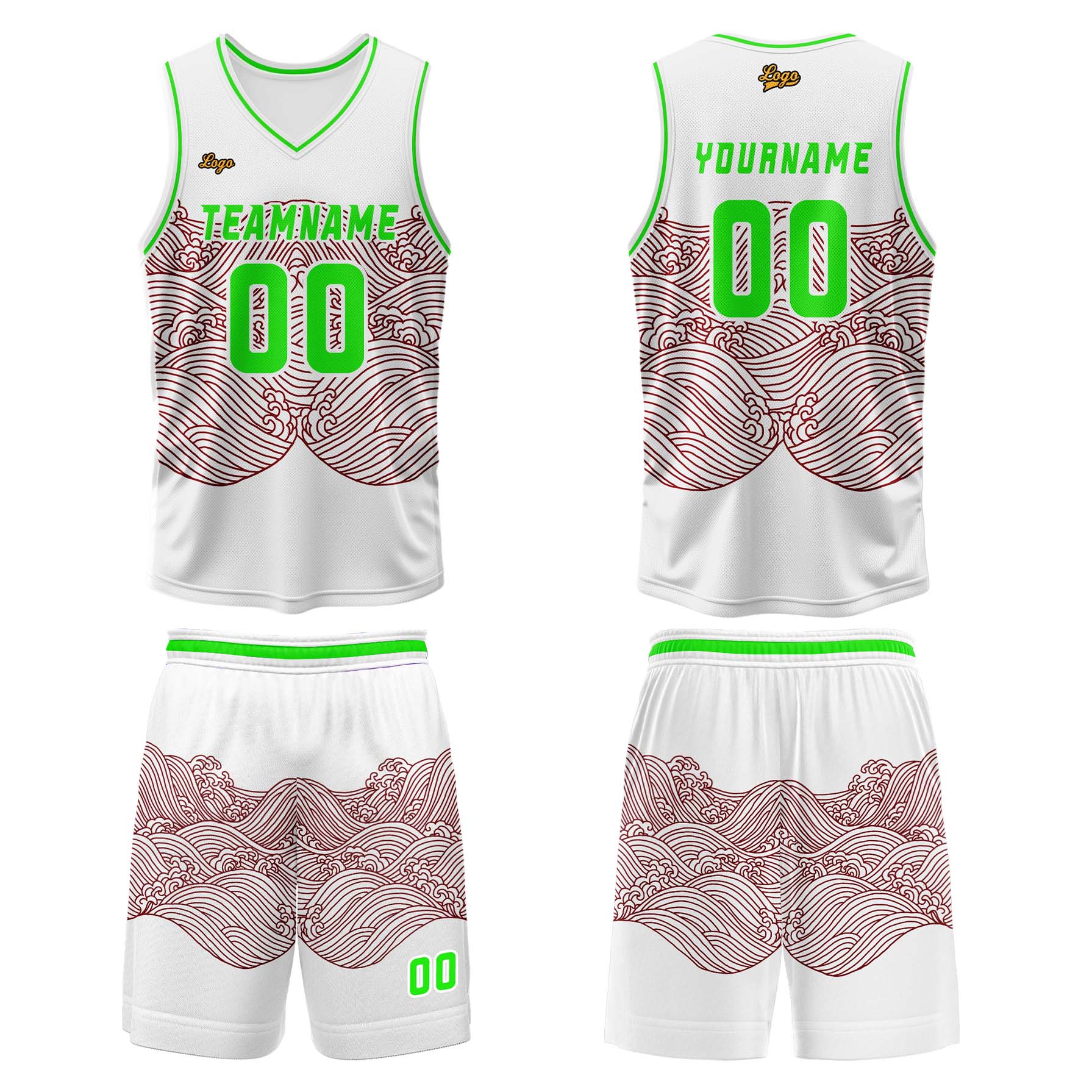 Custom White Dark Red Basketball Jersey Uniform Suit Printed Your Logo Name Number enthsush