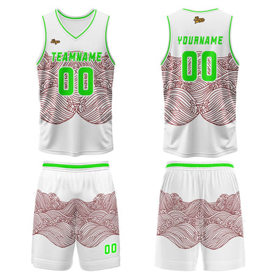 Custom White Dark Red Basketball Jersey Uniform Suit Printed Your Logo Name Number enthsush