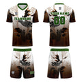 Custom Brown Green Jerseys for Men Women Personalized Soccer Uniforms for Adult and Kid enthsush