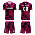 Custom  Black Powder Jerseys for Men Women Personalized Soccer Uniforms for Adult and Kid enthsush
