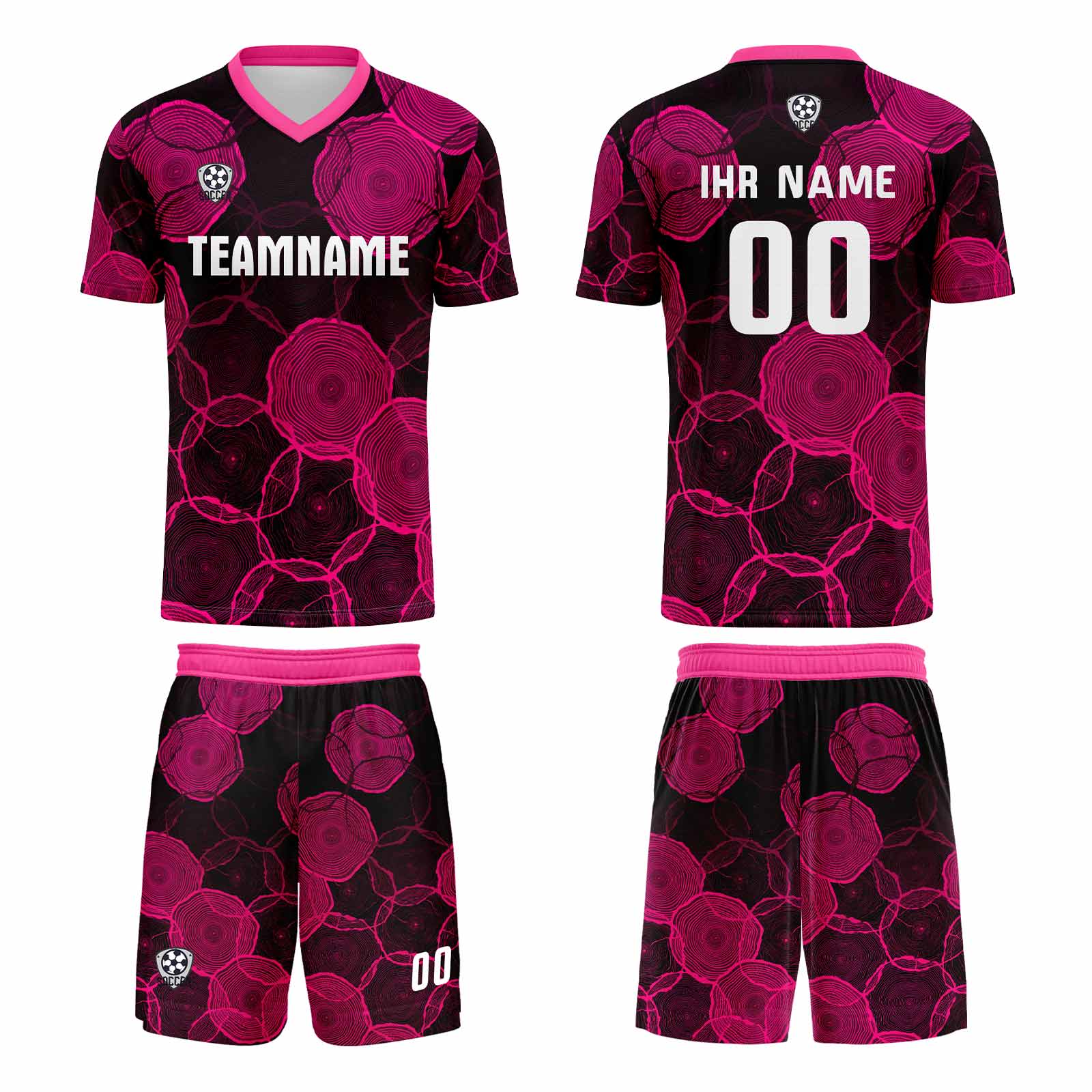 Custom  Black Powder Jerseys for Men Women Personalized Soccer Uniforms for Adult and Kid enthsush