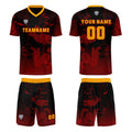 Custom Red Orange Jerseys for Men Women Personalized Soccer Uniforms for Adult and Kid enthsush