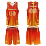 Custom Orange Basketball Jersey Uniform Suit Printed Your Logo Name Number