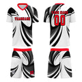 Custom White Black Jerseys for Men Women Personalized Soccer Uniforms for Adult and Kid enthsush