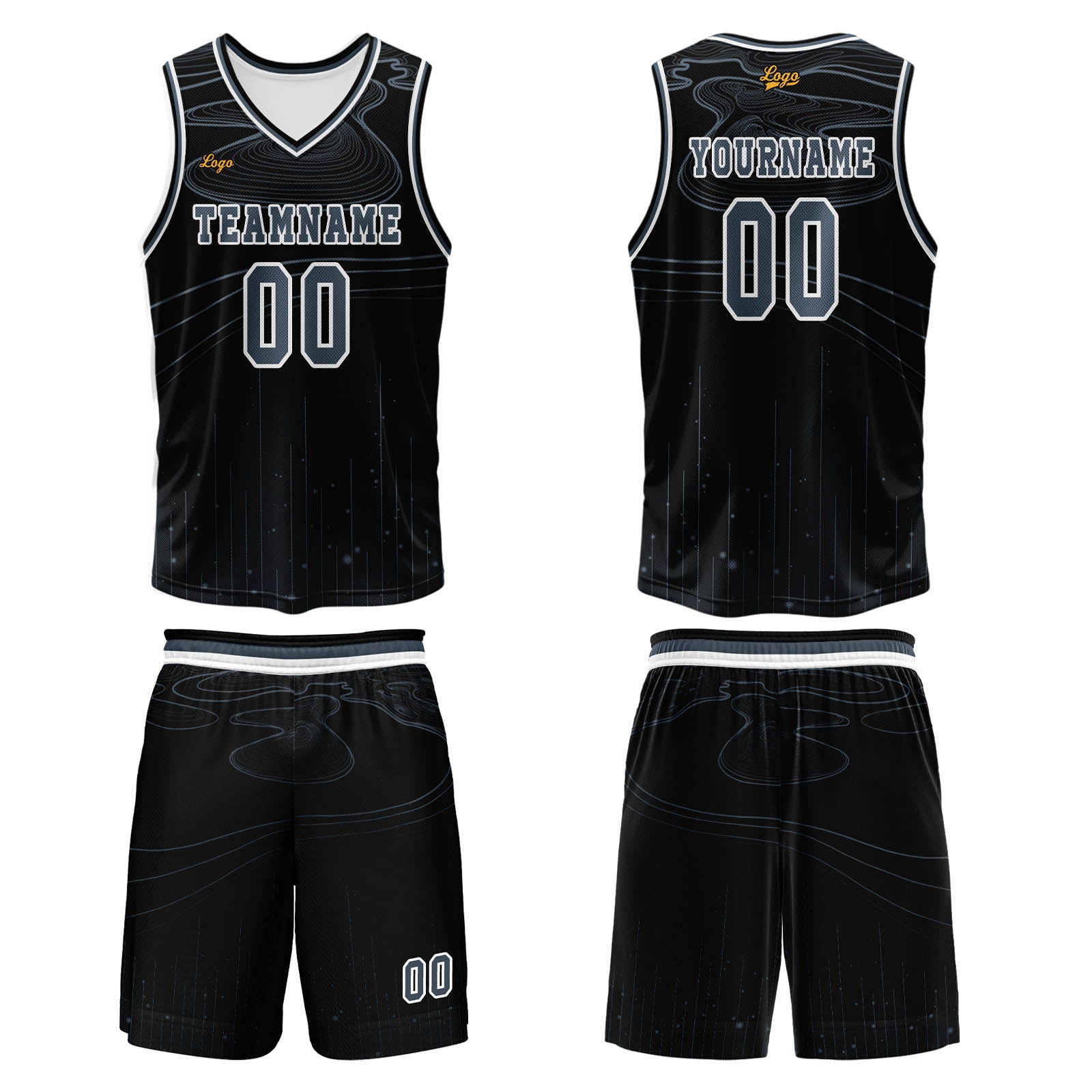 Custom Azure Basketball Jersey Uniform Suit Printed Your Logo Name Number enthsush