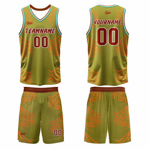 Custom Army Green Basketball Jersey Uniform Suit Printed Your Logo Name Number enthsush
