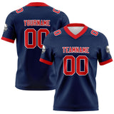 Custom Navy Red Football Jersey Personalized Football Shirts for Men Women  Printed Team Name Number Logo