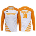 Custom Orange Basketball Soccer Football Shooting Long T-Shirt for Adults and Kids enthsush