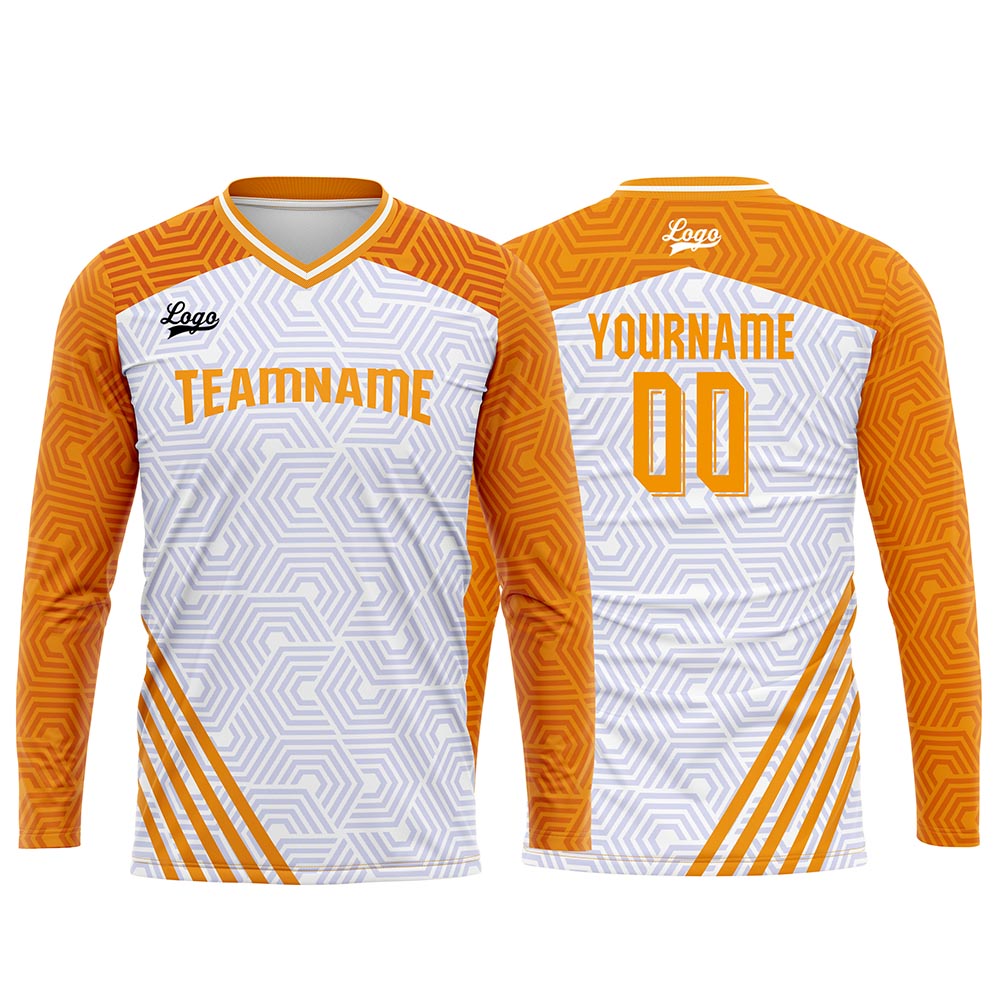 Custom Orange Basketball Soccer Football Shooting Long T-Shirt for Adults and Kids enthsush