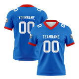 Custom Blue White Football Jersey Personalized Football Shirts for Men Women  Printed Team Name Number Logo