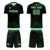 Custom Green Jerseys for Men Women Personalized Soccer Uniforms for Adult and Kid
