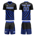 Custom Black Blue Soccer Jerseys for Men Women Personalized Soccer Uniforms for Adult and Kid enthsush