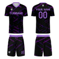 Custom Black Purple Jerseys for Men Women Personalized Soccer Uniforms for Adult and Kid enthsush