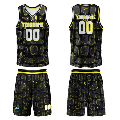 Custom Lemon Yellow Basketball Jersey Uniform Suit Printed Your Logo Name Number enthsush