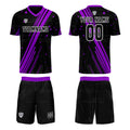 Custom Black Purple Jerseys for Men Women Personalized Soccer Uniforms for Adult and Kid enthsush