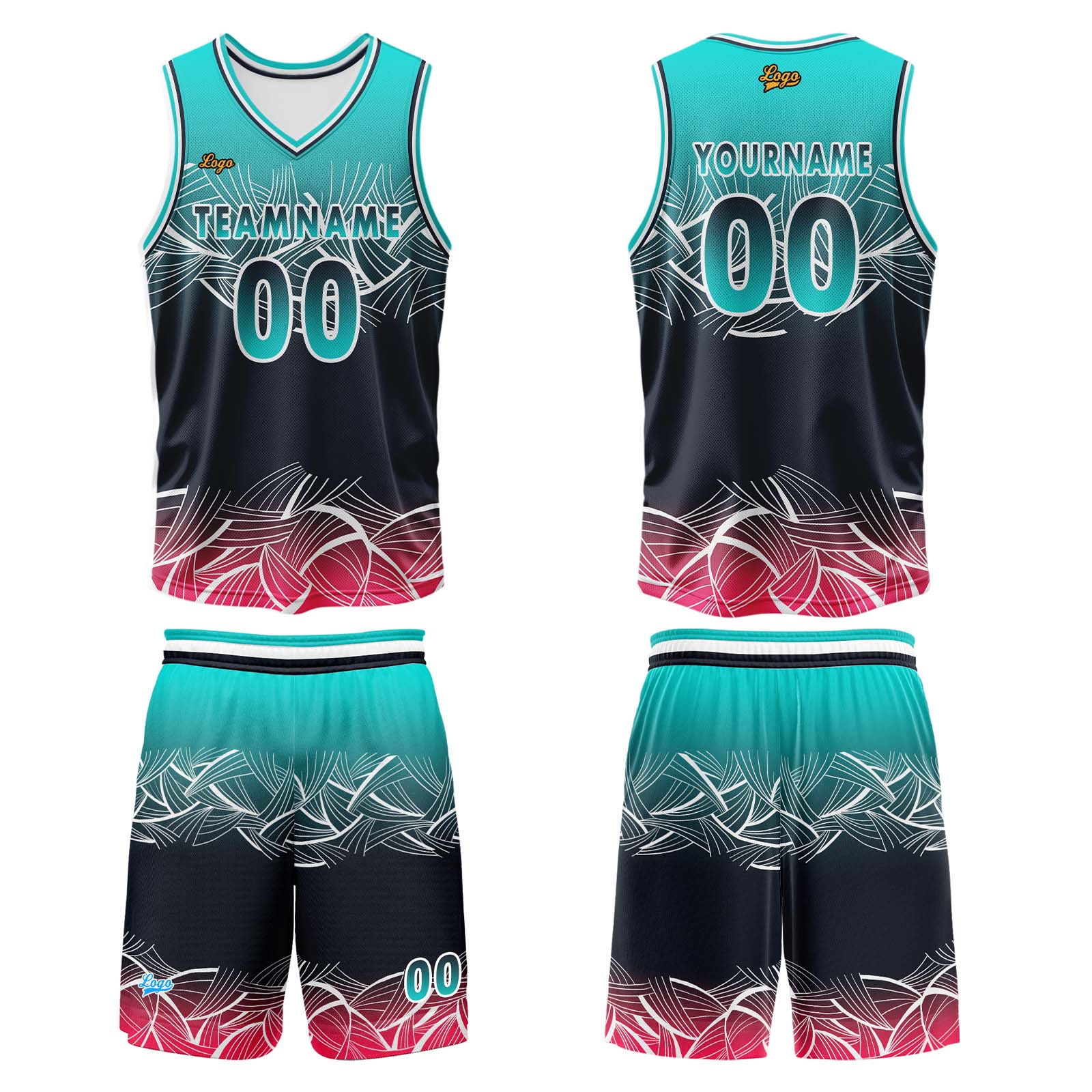 Custom Azure Blue Basketball Jersey Uniform Suit Printed Your Logo Name Number enthsush