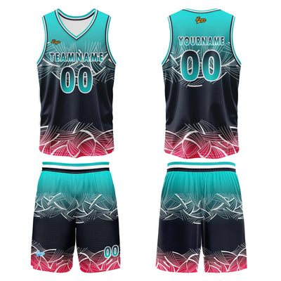 Custom Azure Blue Basketball Jersey Uniform Suit Printed Your Logo Name Number enthsush