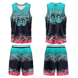 Custom Azure Blue Basketball Jersey Uniform Suit Printed Your Logo Name Number