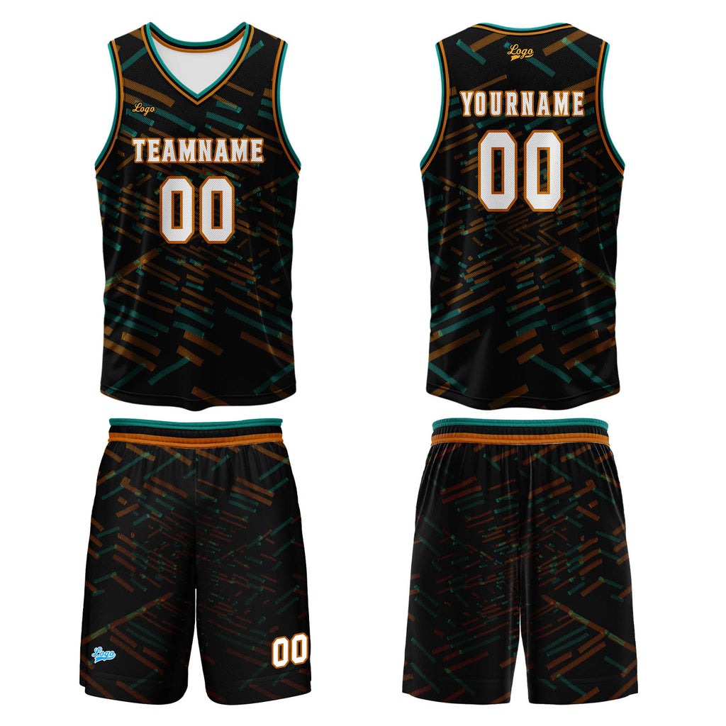 Custom Orange Basketball Jersey Uniform Suit Printed Your Logo Name Number enthsush