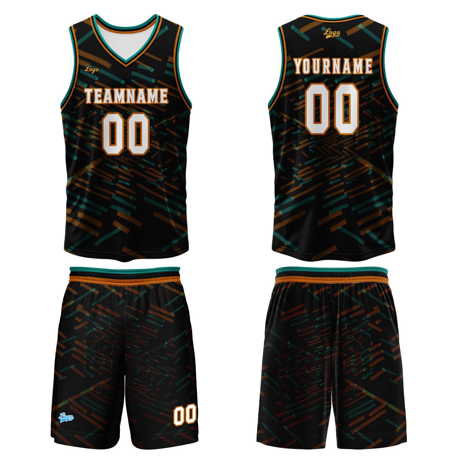 Custom Orange Basketball Jersey Uniform Suit Printed Your Logo Name Number enthsush