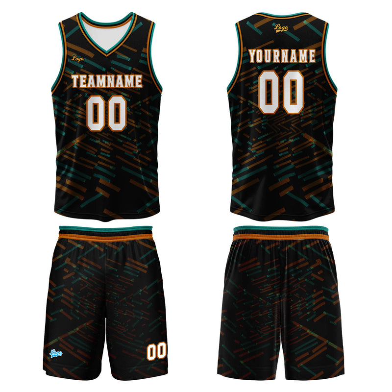 Custom Orange Basketball Jersey Uniform Suit Printed Your Logo Name Number