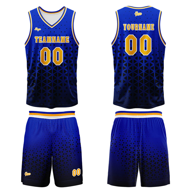 Custom Blue Orange Basketball Jersey Uniform Suit Printed Your Logo Name Number