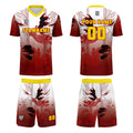 Custom Red Yellow Jerseys for Men Women Personalized Soccer Uniforms for Adult and Kid enthsush