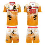 Custom Orange Red Jerseys for Men Women Personalized Soccer Uniforms for Adult and Kid