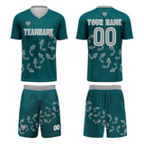 Custom Dark Green Jerseys for Men Women Personalized Soccer Uniforms for Adult and Kid