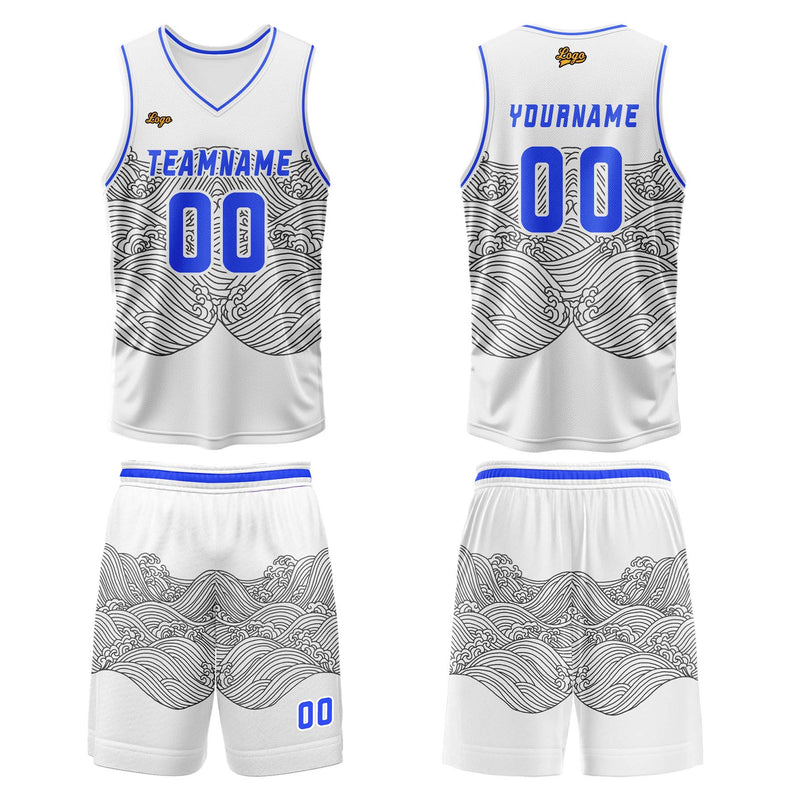 Custom White Ash Basketball Jersey Uniform Suit Printed Your Logo Name Number