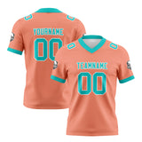 Custom Pink Cyan Football Jersey Personalized Football Shirts for Men Women  Printed Team Name Number Logo
