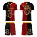 Custom Red Black Soccer Jerseys for Men Women Personalized Soccer Uniforms for Adult and Kid enthsush