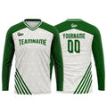Custom Green Basketball Soccer Football Shooting Long T-Shirt for Adults and Kids enthsush
