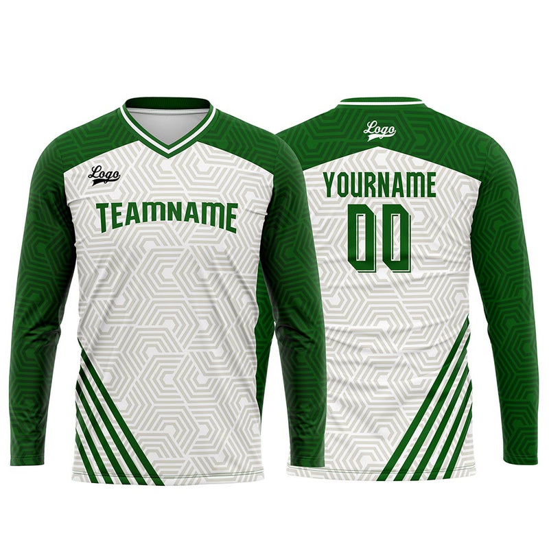 Custom Green Basketball Soccer Football Shooting Long T-Shirt for Adults and Kids