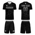 Custom Black Grey Jerseys for Men Women Personalized Soccer Uniforms for Adult and Kid enthsush