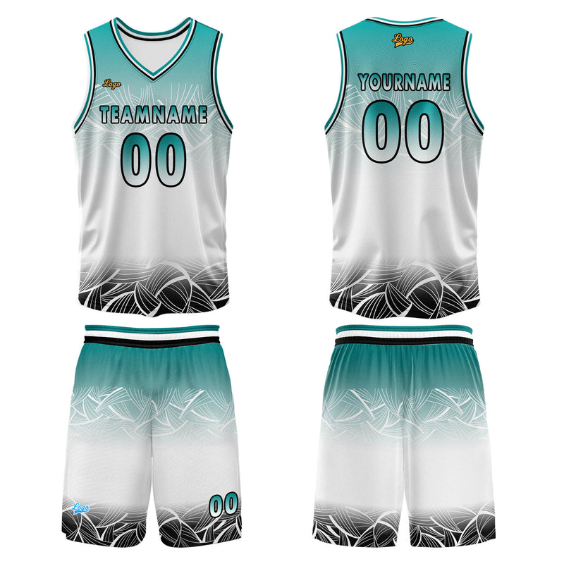 Custom Blue White Basketball Jersey Uniform Suit Printed Your Logo Name Number