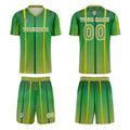 Custom Yellow Green Jerseys for Men Women Personalized Soccer Uniforms for Adult and Kid enthsush