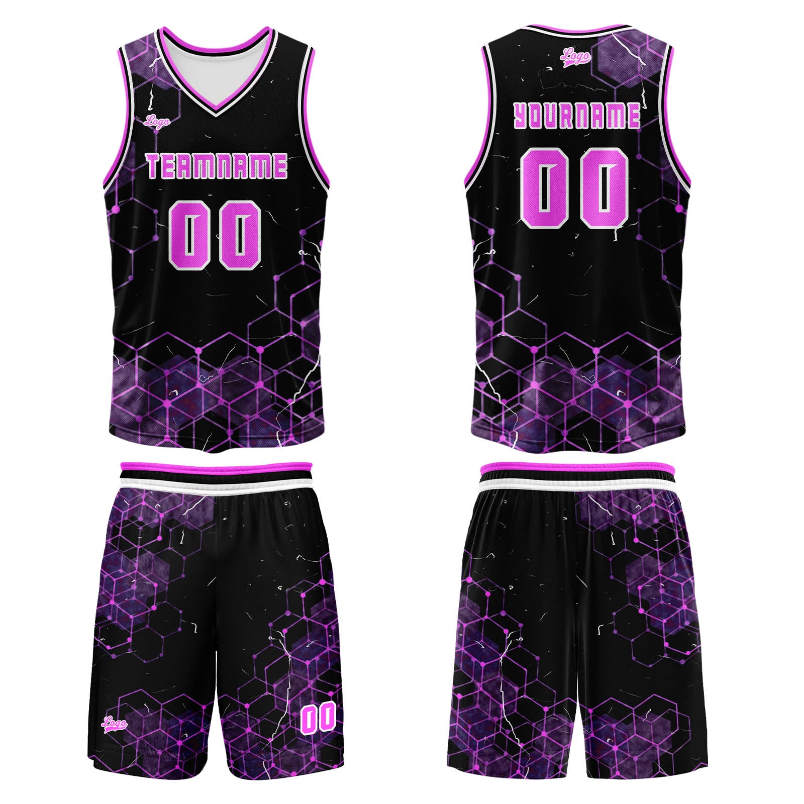 Custom Rose Basketball Jersey Uniform Suit Printed Your Logo Name Number enthsush
