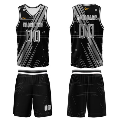Custom Black Ash Basketball Jersey Uniform Suit Printed Your Logo Name Number enthsush